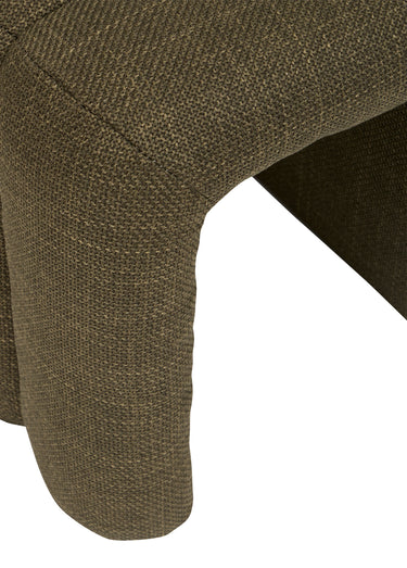 Pouf décoratif en tissu, forme arche Kaki