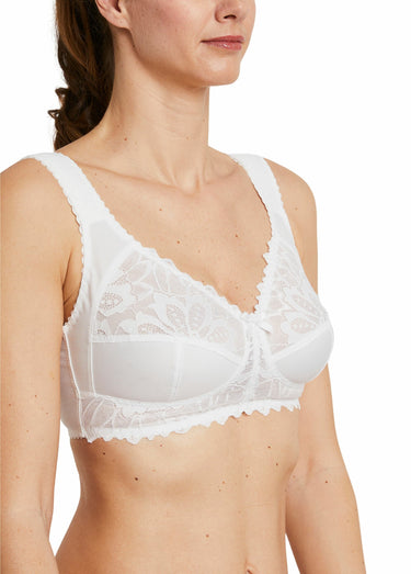 Soutien-gorge sans armatures dentelle Blanc