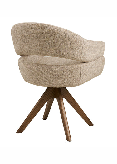 Chaise pivotante en tissu DOVER, 2S Naturel