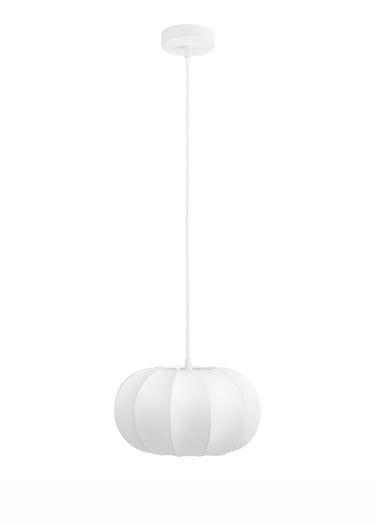 Suspension lumineuse ovale 28cm COVENTRY Blanc