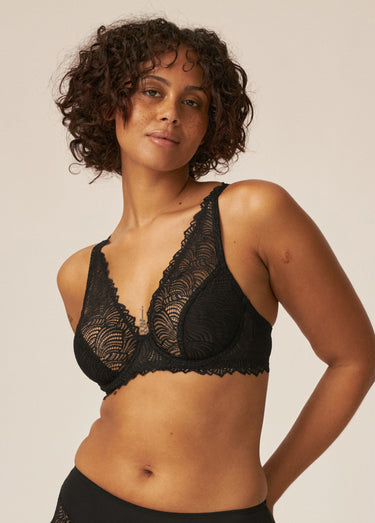 Soutien-gorge foulard avec armatures Noir