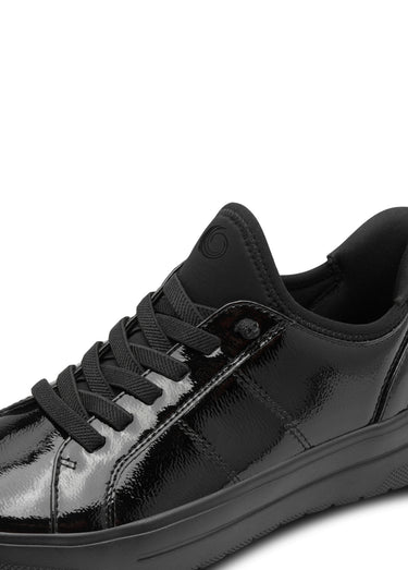 Baskets à lacets, dessus texturé Noir