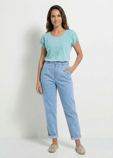T-shirt dentelle coton manches kimono Opaline
