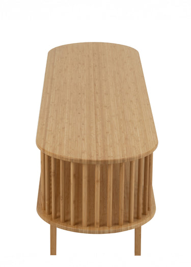 Banc TV ajouré en bambou naturel Naturel