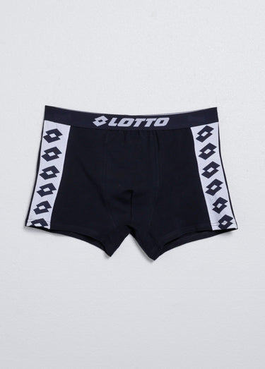Boxer coton avec bandes logo Noir