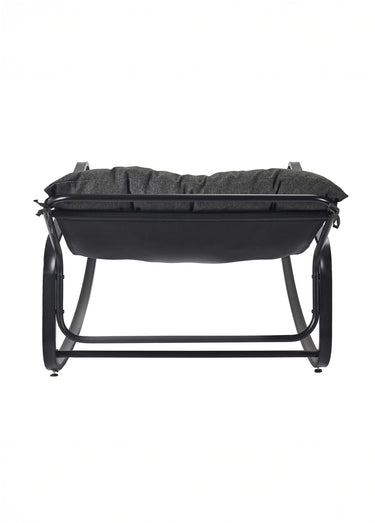 Fauteuil bascule foncé coussin rembourré Noir