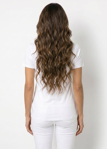 T-shirt court manches courtes Blanc