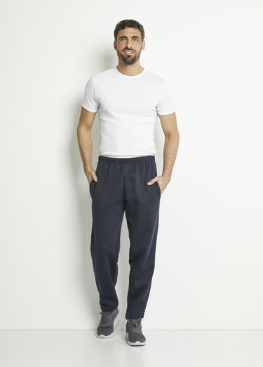 Pantalon de jogging molleton ceinture élastiquée Marine