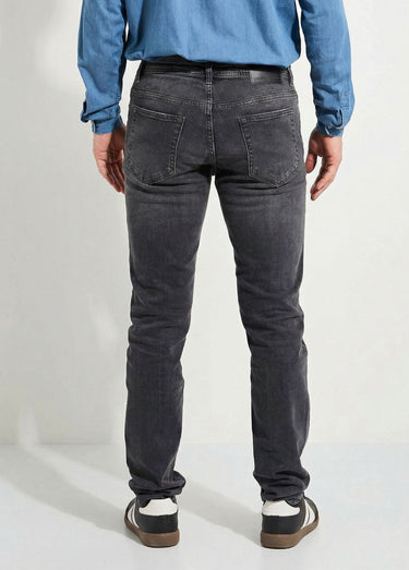 Jean droit 5 poches denim stretch Gris Anthracite