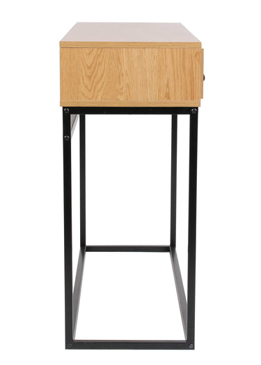 Console en bois clair et métal ABBOTT Naturel / Noir