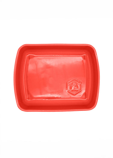 Moule rectangulaire 27cm céramique, vif Orange