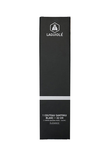 Grand couteau Santoku lame forgée, Elégance Blanc