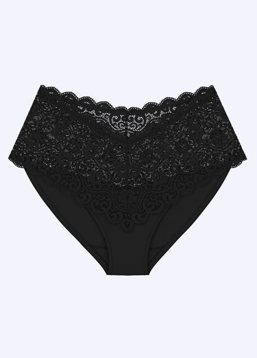 Culotte maxi dentelle extensible, Amourette Noir