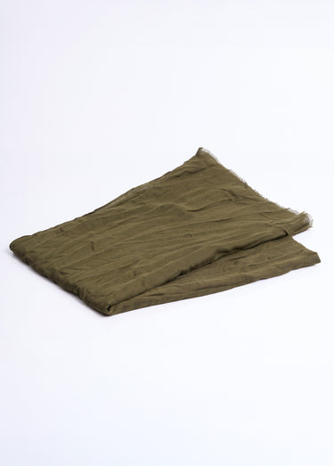 Foulard type chèche avec petites franges Vert