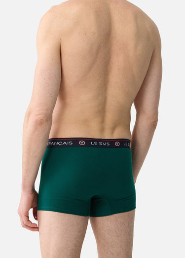 Boxer en coton avec ceinture élastiquée Vert Sapin