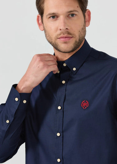 Chemise chic avec col américain Bleu Marine