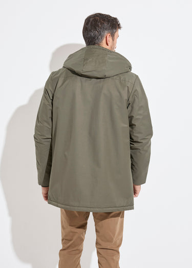 Parka à capuche intérieur fourrure Kaki