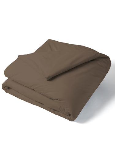 Housse de couette percale de coton REPOS Taupe