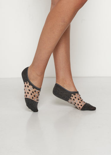 Socquettes invisibles, assorti foncé Gris