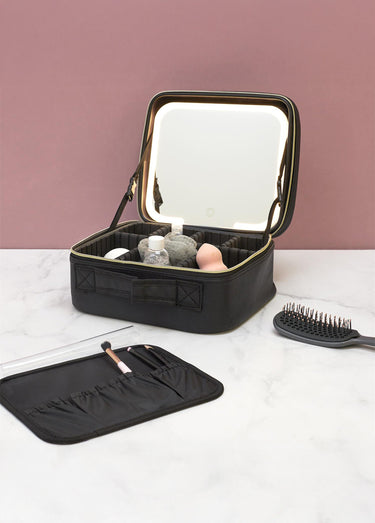 Vanity modulable lumineux avec miroir Noir