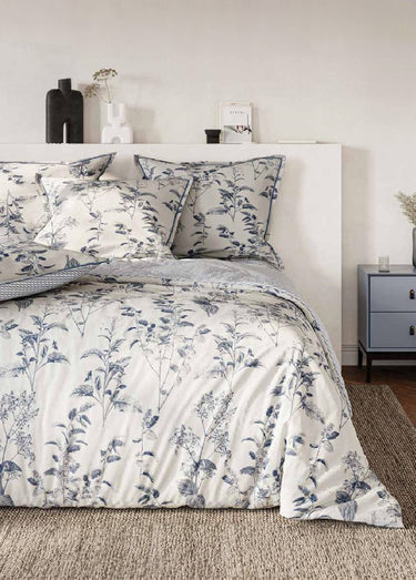 Parure de lit 3 pièces avec housse de couette, bucolique Blanc