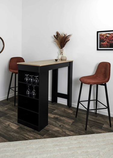 Chaises hautes de bar, velours cotelé 1T Terra
