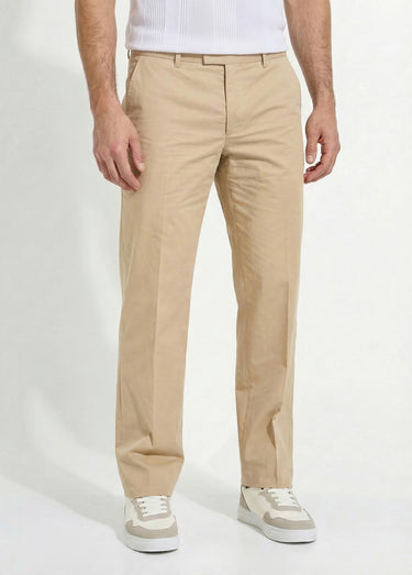 Pantalon ceinture ajustable invisible polycoton Beige