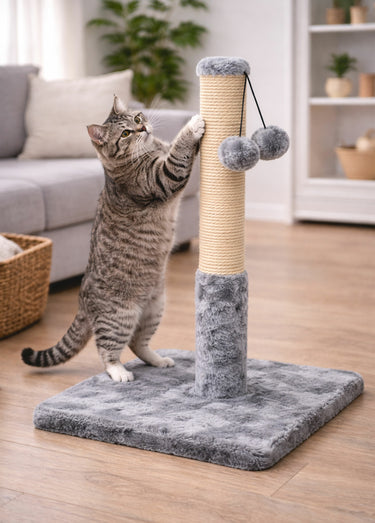 Arbre à chat forme poteau Beige