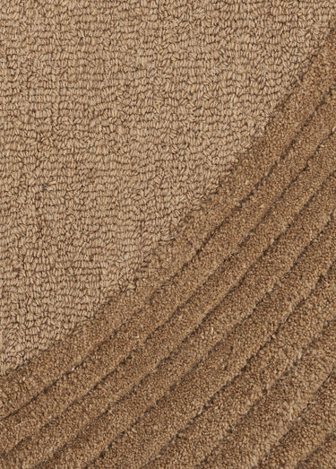 Tapis graphique pure laine tufté main 2F Marron