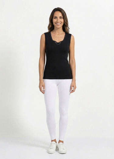 Maillot de corps sans manches Coton noir