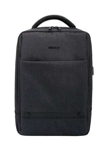 Sac à dos homme multipoches zippé Noir