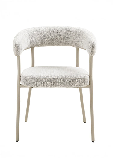 Fauteuil de salle à manger en bouclette Sable