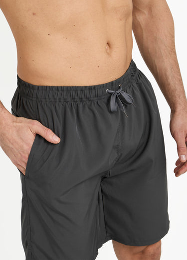 Short de bain taille élastiquée et liens Gris Fonce