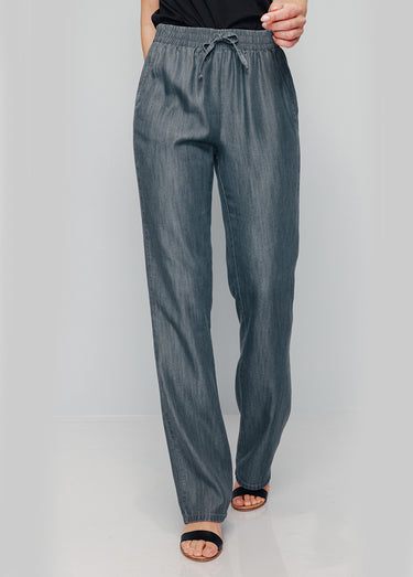 Pantalon fluide ceinture élastiquée Vert