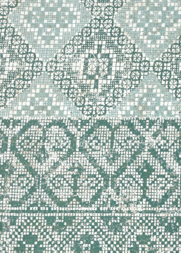 Parure de lit 4 pièces avec drap plat, scandinave Vert