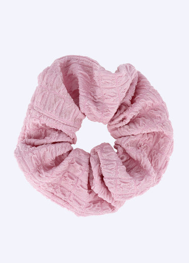 Chouchou pour cheveux, maille froissée Rose