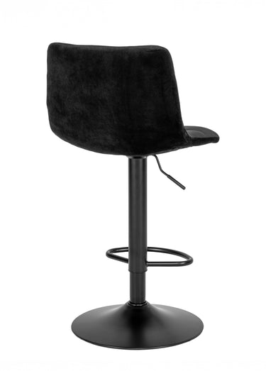 Chaises de bar matelassées en velours 2N Noir