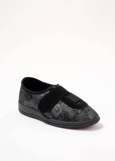 Derbies grande largeur scratchées élastiquées Noir