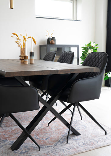 Fauteuil pivotant en simili cuir 3N Noir