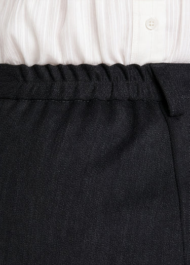 Pantalon taille semi-élastiquée droit Gris