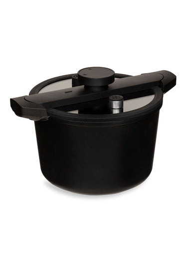 Autocuiseur design fonte / aluminium, 6L Noir