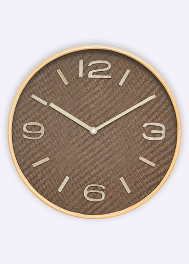 Horloge style vintage, fond aspect bois Marron