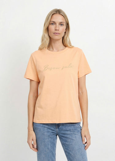 T-shirt manches courtes, Bisou salé Orange