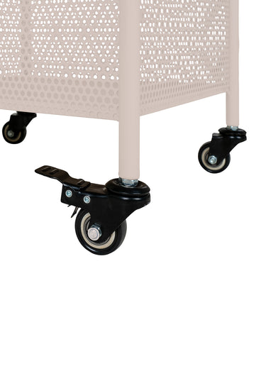Etagère métal 3 niveaux sur roulettes Sable