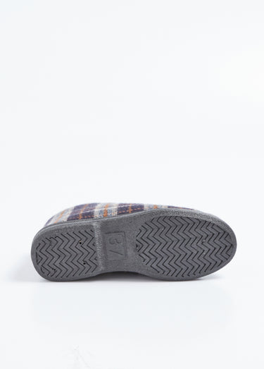 Chaussons montants zippés chauds confort Marine