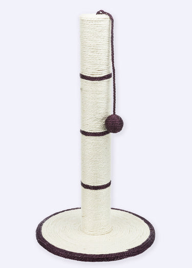 Tronc à griffer sisal + balle, pour chat Violet