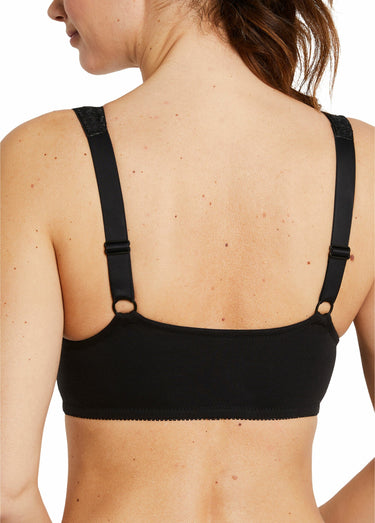 Soutien-gorge sans armatures ouvert devant Noir
