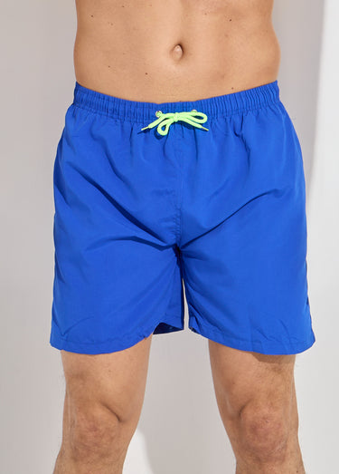 Short de bain avec motif réactif à l'eau Bleu Roi