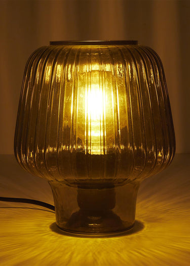Lampe à poser en verre fumé coloré 2G Gris