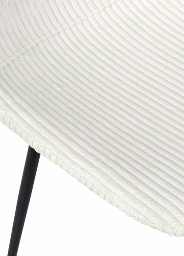 Chaises velours cotelé et pieds métal 1V Beige